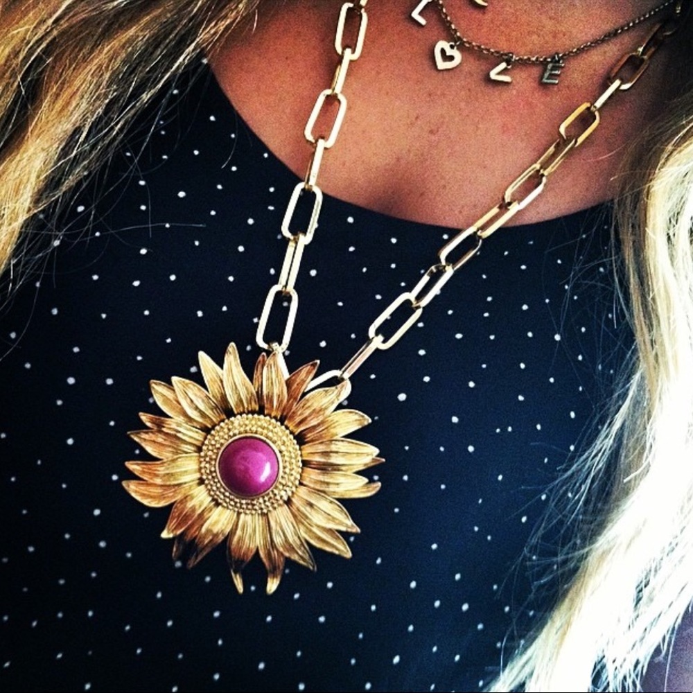 Trina Turk sunflower necklace.
